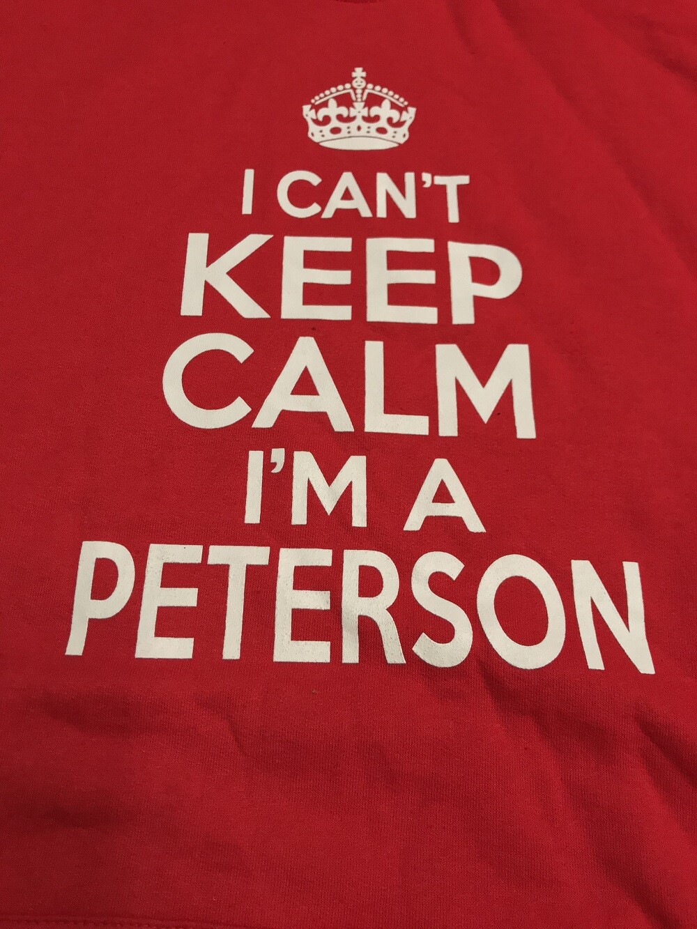 ALTRA Felpa con cappuccio pesante I Can't Keep Calm I'm A Peterson con tasca