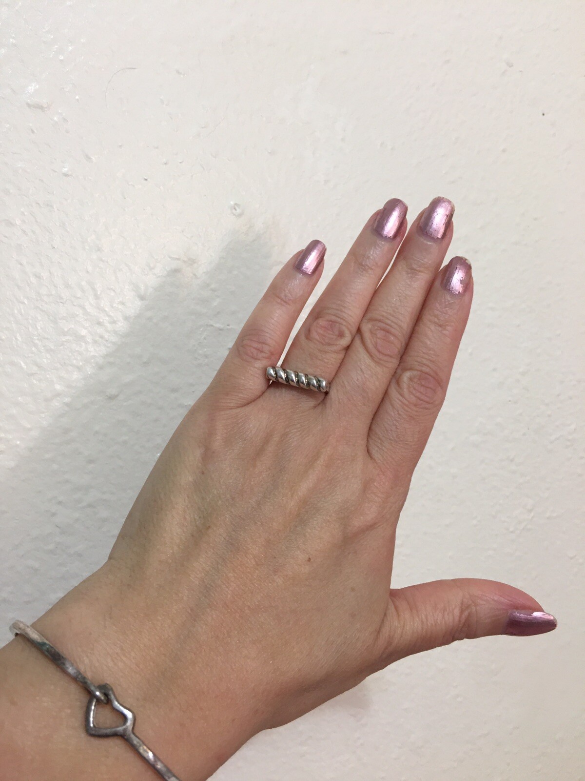 925 Solid Sterling Silver Unique Twisted Bar Ring… - image 19