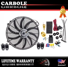 16" High Flow 3500CFM Electric Radiator Cooling Fan Thermostat Relay Switch Kits