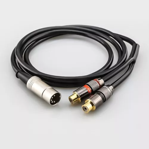 Audiophile 1ft 5Pin Din Male to 2RCA Female Jumper Wire For BO,Naim,Quad Systems - Picture 2 of 10