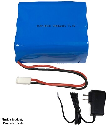 7.4V 7800mAh 6 Cell Lithium ion 57.72Wh Battery Pack / Charger Kit / In ...