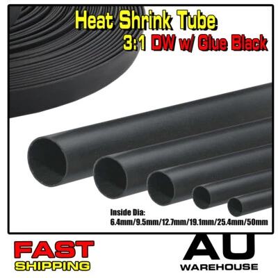 Marine Grade Heat Shrink Tubing Wrap Glue Inside Home Car Cable Wire Insulation - image 1 of 4