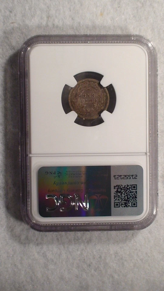1870 P Seated Dime NGC XF40 CIRCULATED 10C SILVER Coin STARTS AT 99 CENTS! - Image 4 of 4