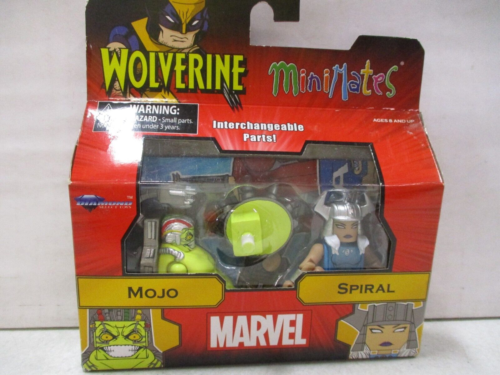 2017 Diamond Select Toys Minimates Marvel Wolverine, Mojo, Spiral