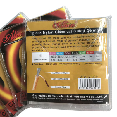 5 Set Corde Per Chitarra Classica Alice In Nylon - Tensione Alta, Suono Brillante E Chiaro