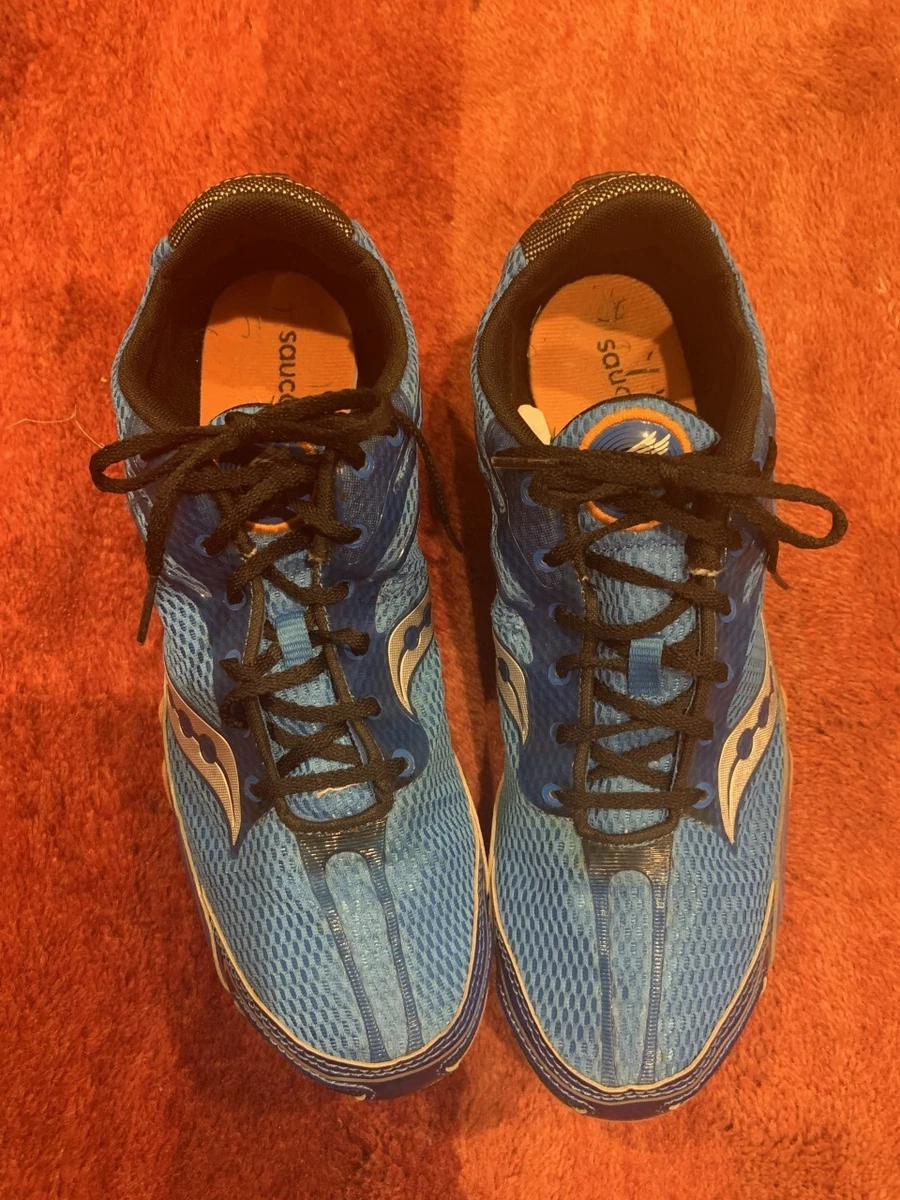Saucony Velocity 4 Track Spike Shoes Blue Mens Size 9.5