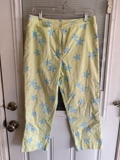 Lilly Pulitzer Vintage White Label Yellow/Blue Starfish Print Pants Sz 8