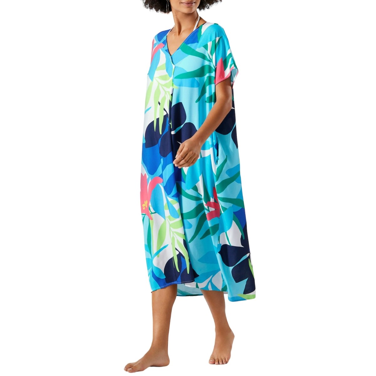 NWT Tommy Bahama Paloma Palms V-Neck Long Caftan Swim Cover-up S-XL | eBay