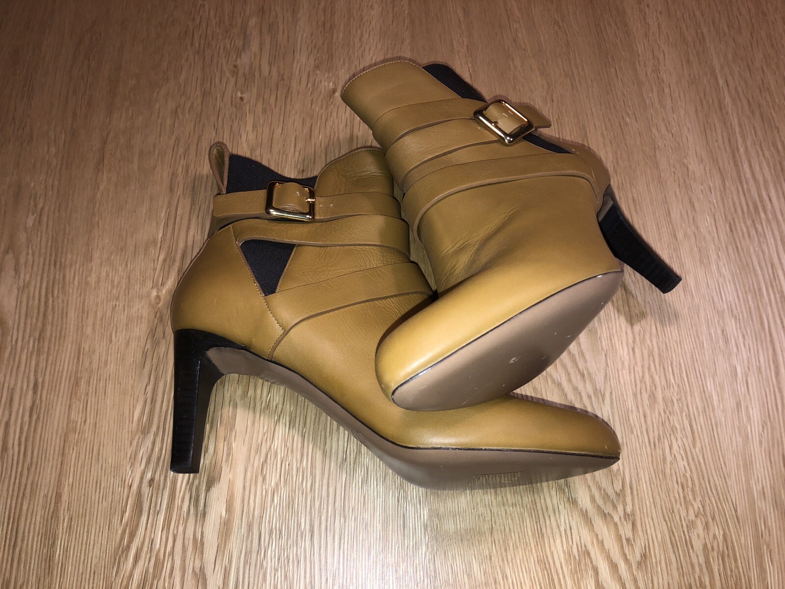 CHLOÉ Mustard Gold Leather Womens Stiletto Ankle Boots Shoes Size 5 BNWT RRP£890 image 4