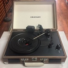 Crosley CR8005A-TW Cruiser 3 Speed Portable Turntable Record Player Tweed Brown