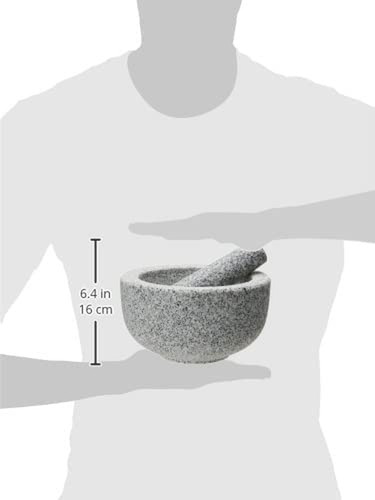 Granite Mortar and Pestle, 20 Cm Grey - Picture 2 of 12