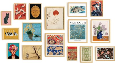Colorful Eclectic Wall Art Prints Vibrant Gallery Set 