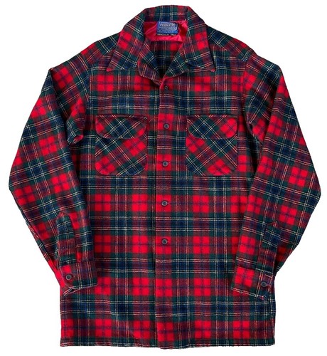 Pendleton Shadow Ombre Black Grey Board Shirt Large Tall L vintage