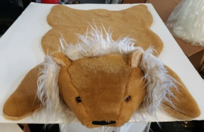 RARE Lion Faux Fur Skin Rug Plush Kids Mat Toy Approx. 44''x29'' Monterey Mills
