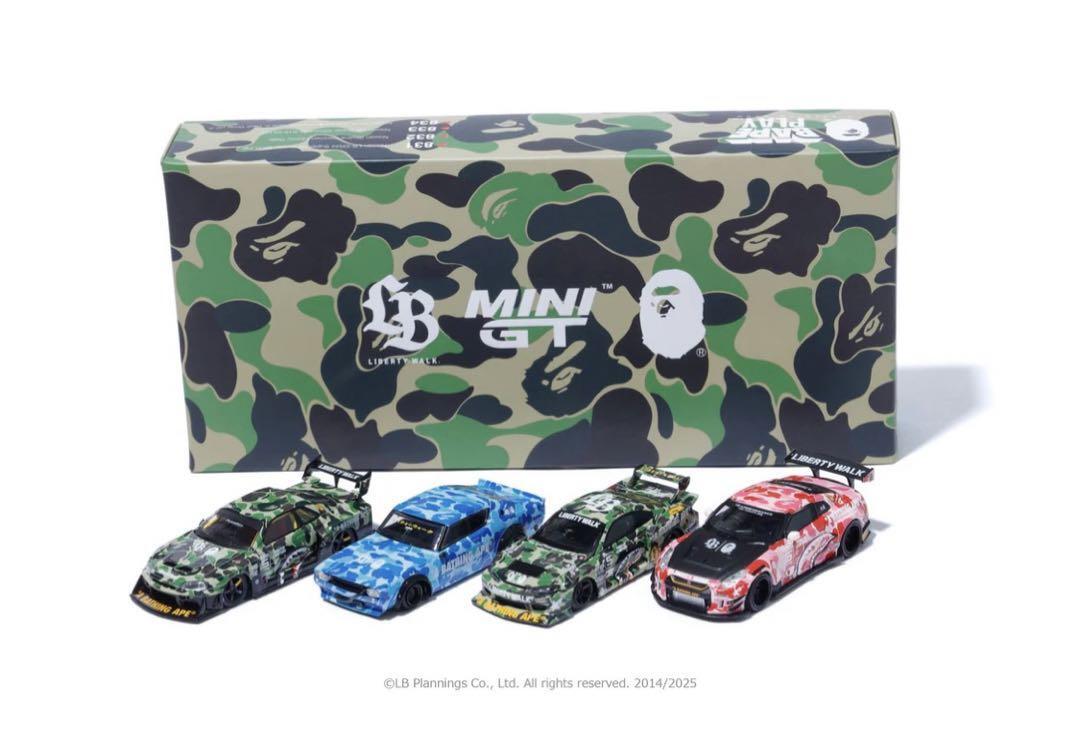 【未開封】 BAPE x LBWK MINI GT ミニカー エイプ ニッサン MINI GT BAPE X LBWK NISSAN 1/64 4PC Tokyo Auto Salon 2025