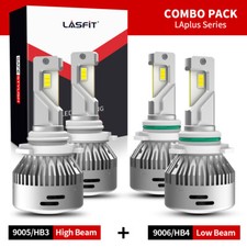 Lasfit 9005 9006 Led Headlights High Low Beam Bulb 6000lm 6000k White Combo Kit Lasfit 9005 9006 Led Headlights High Low Beam Bulb 6000lm 6000k White Combo Kit