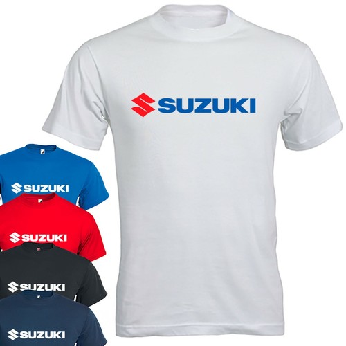 Maglietta da Uomo Suzuki T shirt con stampa Maglia estiva a manica corta  cotone | eBay