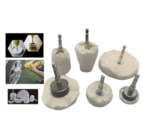 Hex Shank Polishing Pads 6 pcs Buffing Cleaning Cotton Pads - 第 1/10 張圖片