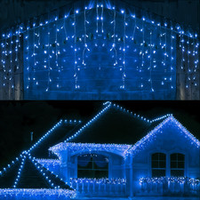 Christmas Icicle LED Lights Outdoor Fairy String Lights Home Wedding Xmas Party