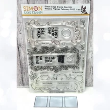 Simon Says Stamp WINDOW FRAMES Birthday 6x8 Rubber Stamps Die