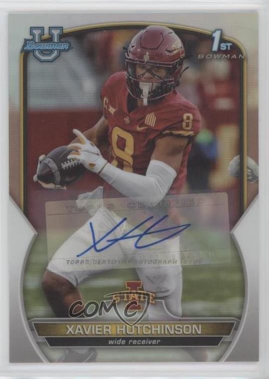 2022 Bowman U Chrome Prospect Refractor 338/499 Xavier Hutchinson #32 Auto 0m4x