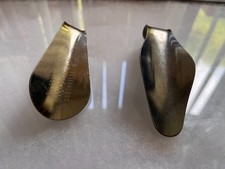 VINTAGE SET OF TWO STAINLESS STEEL SHOE HORNS ONE PROFESSIONAL ONE ADVERTISING