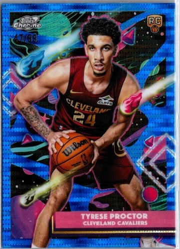 2025-26 Topps Chrome Cosmic #140 Tyrese Proctor Blue Moon Refractor #/99