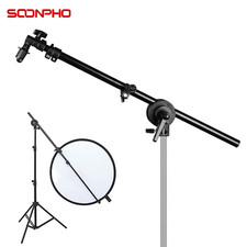 Studio Photo Holder Bracket Swivel Head Collapsible Reflector Disc Arm Support L