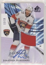2020 Upper Deck SP Game Used Purple Jersey 11/15 Jonathan Huberdeau #45 Auto 2d8