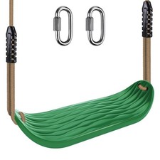 Non-Slip Swing Seat with Adjustable Rope and Carabiners - Heavy Duty Playgrou...