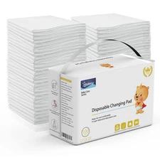 Disposable Changing Pad Liners (100 Pack) Super Soft, Disposable Changing Pads, 