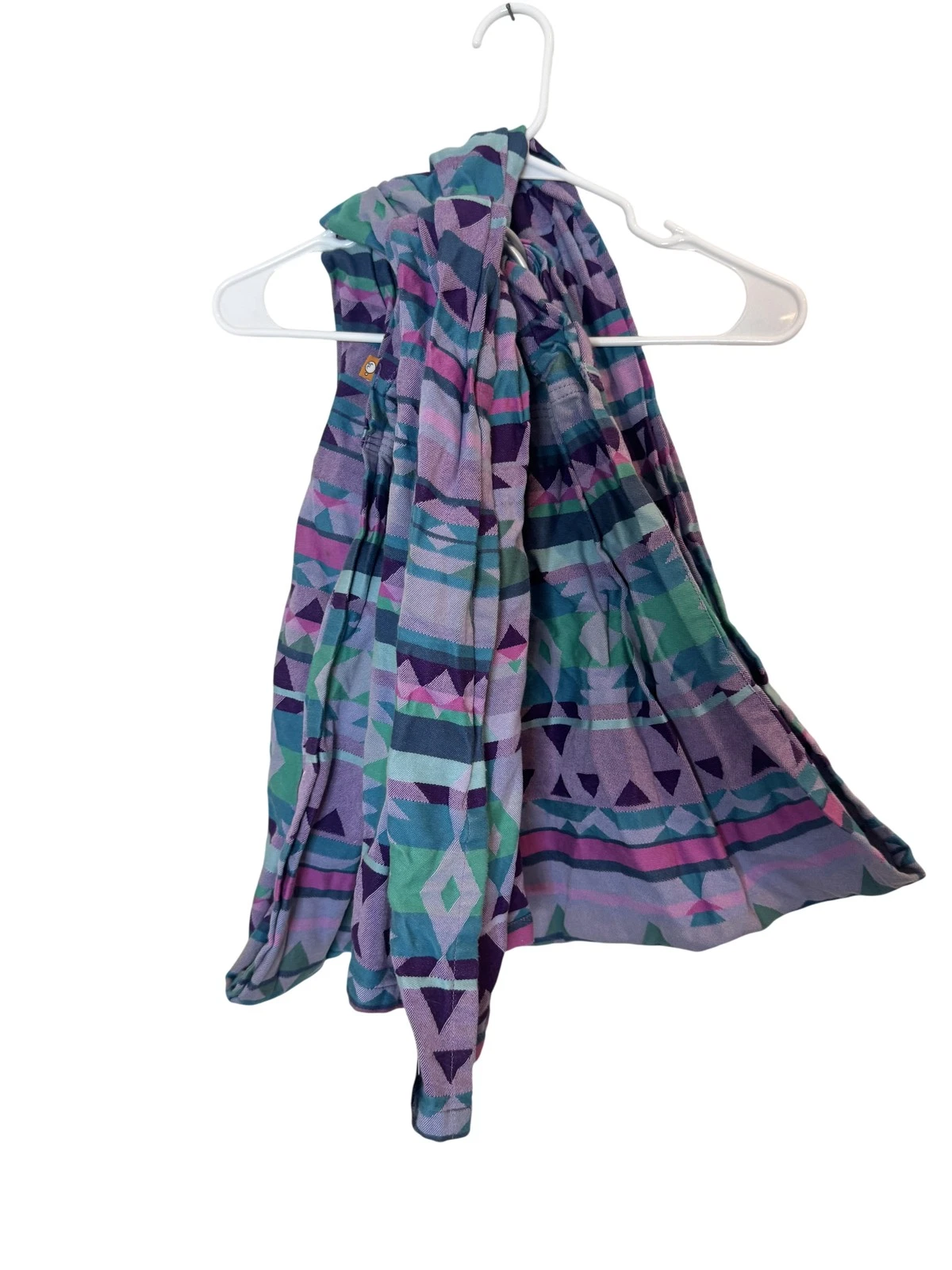 Tula Woven Wrap Geometric Purple Teal Sling Infant Buckle Free