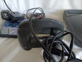 ATARI JAGUAR CD ATTACHMENT! WORKS! + HIGHLANDER GAME, 1 CONTROLLER & RF ADAPTER!