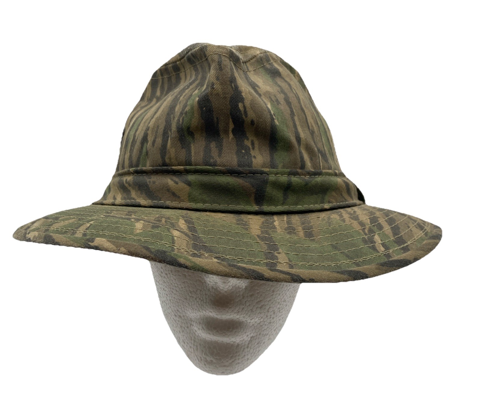 Men's Tree Bark Camo Canvas Fedora Hat for Hunting Outdoors USA Size Medium-image