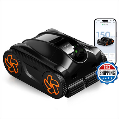 iGarden K Series Robotic Pool Cleaner, Cordless, Smart, Wall/Floor/Waterline, 15