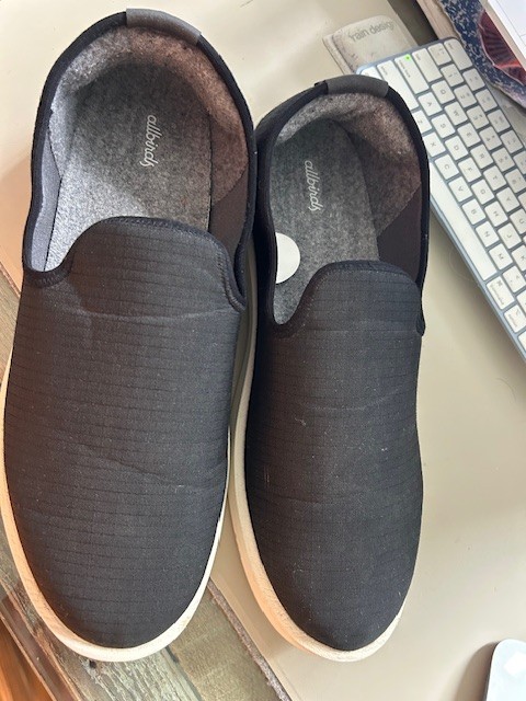 SAOLA ALL BIRDS Sdraio Uomo Lana Tessuto Nero Naturale (Suola Bianca Naturale) 13