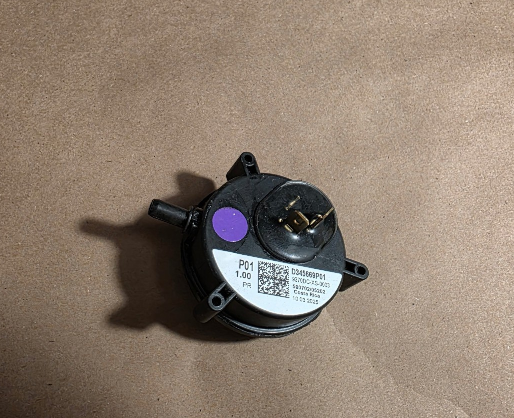 MPL 9370DC-XS-0003 Furnace Air Pressure Switch D345669P01 | eBay