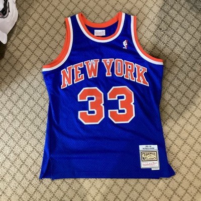 Mitchell & Ness New York Knicks Patrick Ewing #33 NBA Jersey Blue Men's M