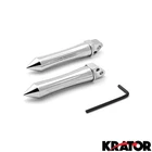 Rear Spike Foot Pegs Peg Motorcycle Chrome For 1996-1999 Suzuki GSXR 600 750