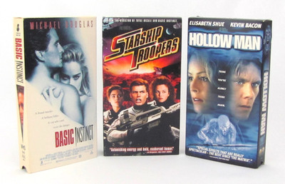 Verhoeven VHS ~ Basic Instinct, Starship Troopers, Hollow TESTED 1992-00 Movies