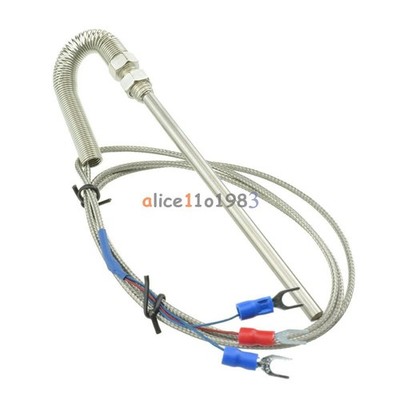 1M High Temperature Cable PT100 RTD with 6mm Thread Thermometer Sensor 0°C-150°C