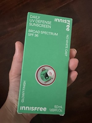 innisfree Daily UV Defense Sunscreen Broad Spectrum SPF 36, Invisible Korean Sun