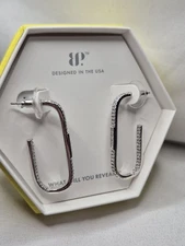 Bomb Party OG Earrings A Modern Luxe Moment Diamond CZ Rhodium Plating ER66507