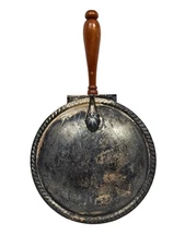 Antique Art Silver Co Silent Butler Crumb Catcher Metal w/Wooden Handle Art S Co