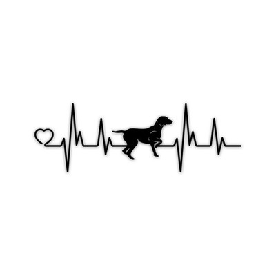 Weimaraner Heartbeat Lifeline Vinyl Sticker Die Cut Weatherproof UV Protected