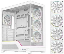 DIYPC IDX5-W-ARGB White Dual USB3.0/ 1 x Type C Tempered Glass ATX Gaming Comput