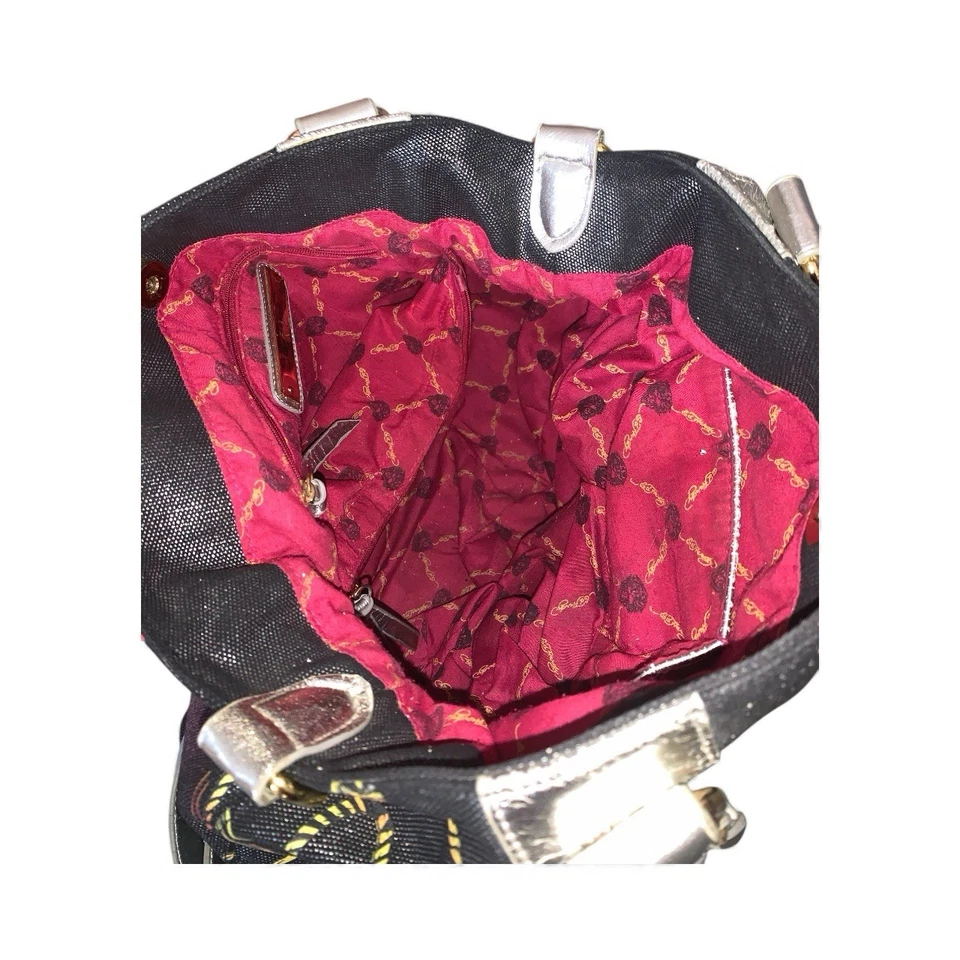 Bolsa satchel vintage Y2K Ed Hardy Love Kills Slowly - Imagem 3 de 4