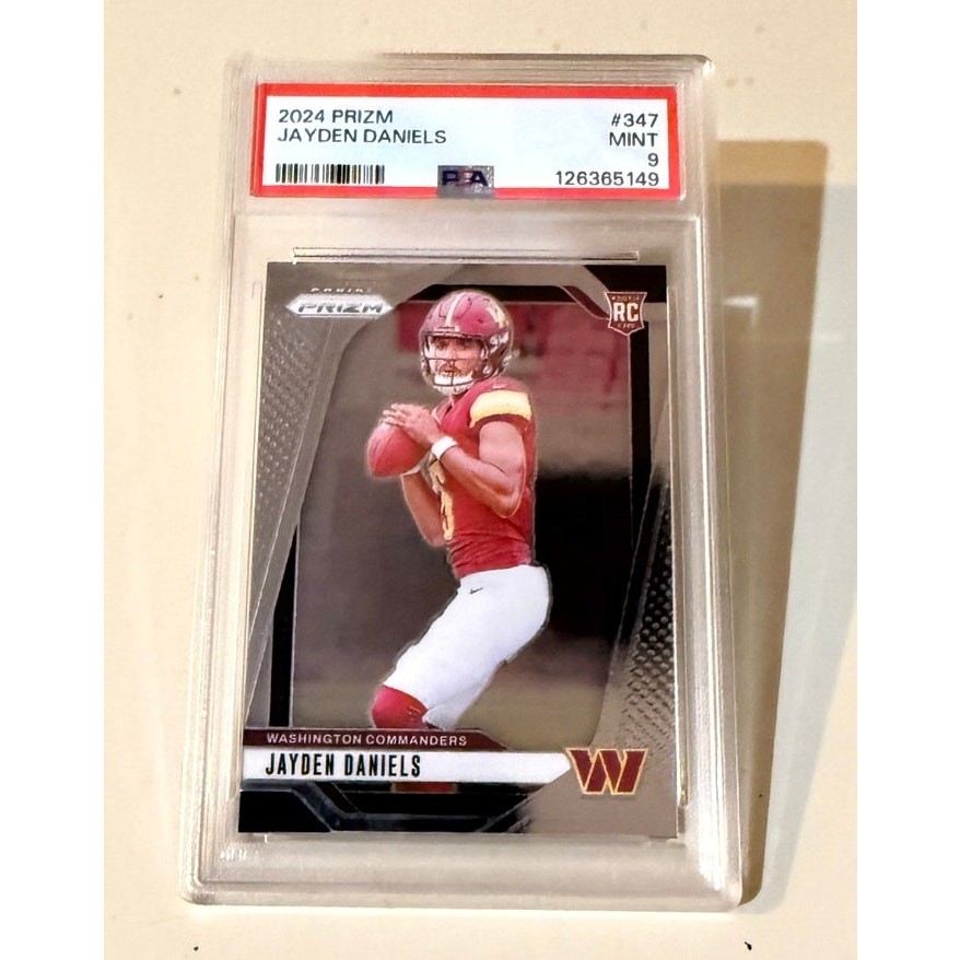 2024 Panini Prizm #347 Jayden Daniels Silver Rookie RC PSA 9 Mint