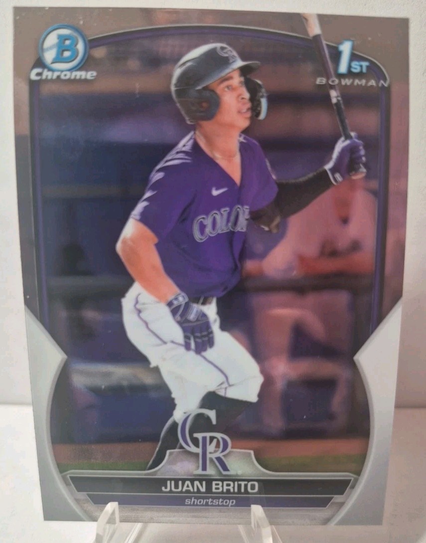 2023 Bowman Chrome Prospects 1st Bowman #BCP-77 - Juan Brito Rockies - Guardians