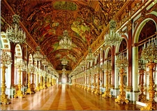 Postcard Germany Herrenchiemsee Palace Hall of Mirrors